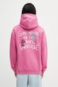 Mikina AAPE potlač ružová AAPSWMD312XXP