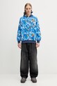 AAPE bluza rozpinana z kapturem z bawełną męska AAPSWM9796XAP niebieski