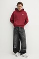 Barrow bluza bawełniana F5BWUAHS068 bordowy AW25