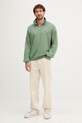 Bombažen pulover Lacoste SH7759 zelena AW25