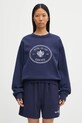 Sporty & Rich cotton sweatshirt Eden Crest Embroidered ST07160621BL106 navy AW25