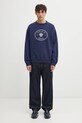 Sporty & Rich bluza bawełniana Eden Crest Embroidered ST07160621BL106 granatowy
