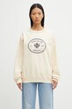 Sporty & Rich bluza bawełniana Eden Crest Embroidered bawełna beżowy ST07160621CR01