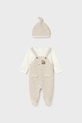 Mayoral Newborn śpioszki i czapka niemowlęca Produkt niemowlęcy beżowy 2609.1C.Newborn.9BYA
