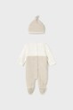 Mayoral Newborn salopetă și pălărie pentru bebeluși 2609.1C.Newborn.9BYA bej AW25