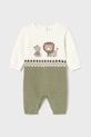 Mayoral Newborn o salopetă cu un amestec de lână pentru copii Gift Box verde 2611.1E.Newborn.9BYA