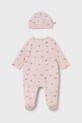 Mayoral Newborn salopetă și pălărie pentru bebeluși 2717.1F.Newborn.9BYA roz AW25