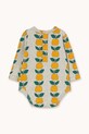 Tinycottons body bawełniane niemowlęce APPLES RIB BODY AW25.239 beżowy AW25