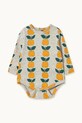 Βαμβακερά φορμάκια για μωρά Tinycottons APPLES RIB BODY Βρεφικό προϊόν γκρί AW25.239