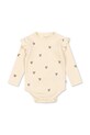 Konges Sløjd body bawełniane niemowlęce SUI FRILL BODY GOTS Produkt niemowlęcy beżowy KS104002.9BYA