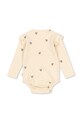 Konges Sløjd body bawełniane niemowlęce SUI FRILL BODY GOTS KS104002.9BYA beżowy AW25