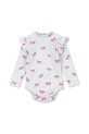 Konges Sløjd body bawełniane niemowlęce SUI FRILL BODY GOTS Produkt niemowlęcy niebieski KS104002.9BYA
