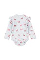 Konges Sløjd body bawełniane niemowlęce SUI FRILL BODY GOTS KS104002.9BYA niebieski AW25