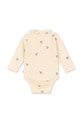 Βαμβακερά φορμάκια για μωρά Konges Sløjd SUI NEWBORN FRILL BODY GOTS KS104004.9BYA μπεζ AW25