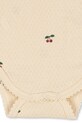 Konges Sløjd body bawełniane niemowlęce SUI NEWBORN FRILL BODY GOTS KS104004.9BYA beżowy