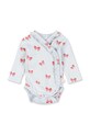 Konges Sløjd body bawełniane niemowlęce SUI NEWBORN FRILL BODY GOTS Produkt niemowlęcy niebieski KS104004.9BYA
