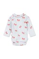 Konges Sløjd body bawełniane niemowlęce SUI NEWBORN FRILL BODY GOTS KS104004.9BYA niebieski AW25