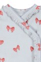 Dziewczynka Konges Sløjd body bawełniane niemowlęce SUI NEWBORN FRILL BODY GOTS KS104004.9BYA niebieski