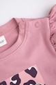 Fete Coccodrillo body din bumbac pentru bebeluși ZC5112102LGD roz
