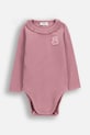 Бебешко боди от памук Coccodrillo За бебета розов ZC5112101TGN