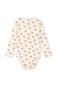 Βαμβακερά φορμάκια για μωρά Konges Sløjd MINNIE BODY GOTS KS104373.9BYA μπεζ AW25