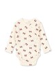 Konges Sløjd body bawełniane niemowlęce MINNIE NEWBORN BODY GOTS Produkt niemowlęcy beżowy KS104377.9BYA