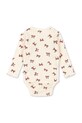 Konges Sløjd body bawełniane niemowlęce MINNIE NEWBORN BODY GOTS KS104377.9BYA beżowy AW25