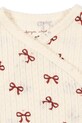 Dziewczynka Konges Sløjd body bawełniane niemowlęce MINNIE NEWBORN BODY GOTS KS104377.9BYA beżowy