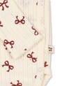 Konges Sløjd body bawełniane niemowlęce MINNIE NEWBORN BODY GOTS beżowy KS104377.9BYA