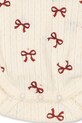Konges Sløjd body bawełniane niemowlęce MINNIE NEWBORN BODY GOTS KS104377.9BYA beżowy