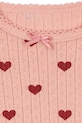 Dziewczynka Konges Sløjd body bawełniane niemowlęce MINNIE BODY GOTS KS3013.9BYA różowy