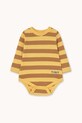 Bombažen body za dojenčka Tinycottons STRIPES KNIT BODY Izdelek za dojenčke rumena AW25.021