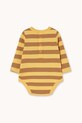 Tinycottons body bawełniane niemowlęce STRIPES KNIT BODY AW25.021 żółty AW25