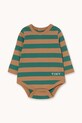 Tinycottons body bawełniane niemowlęce STRIPES KNIT BODY Produkt niemowlęcy brązowy AW25.021