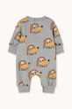Tinycottons pajacyk niemowlęcy bawełniany DOGS ONE-PIECE AW25.069 szary AW25