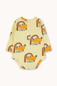 Tinycottons body bawełniane niemowlęce DOGS BODY AW25.199 beżowy AW25