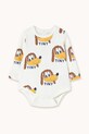 Tinycottons body bawełniane niemowlęce DOGS RIB BODY Produkt niemowlęcy biały AW25.243