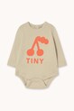 Tinycottons body niemowlęce CHERRY GRAPHIC RIB BODY Produkt niemowlęcy beżowy AW25.330