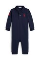 Βρεφική βαμβακερή ρόμπα Polo Ralph Lauren σκούρο μπλε 320980895001