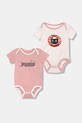 Puma body bawełniane niemowlęce MINICATS Newborn 2-Pack Graphic Bodysuit Set INF 2-pack Produkt niemowlęcy różowy 689736