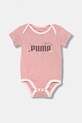 Puma body bawełniane niemowlęce MINICATS Newborn 2-Pack Graphic Bodysuit Set INF 2-pack 689736 różowy AW25