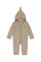 Φόρμες με φουφούλα μωρού Konges Sløjd MATTOU KNIT ONESIE KS103904.9BYA καφέ AW25
