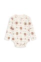 Konges Sløjd body bawełniane niemowlęce MINNIE BODY GOTS Produkt niemowlęcy beżowy KS103916.9BYA