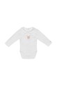 Donsje body bawełniane niemowlęce Davo Bodysuit Fluffy Bunny 3030109 biały AW25