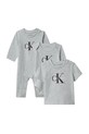 Комплект для немовлят Calvin Klein Jeans 3-pack 3 шт сірий IN0IN00339.9BYA