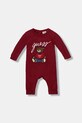 Guess pajacyk niemowlęcy bawełniany Gift Box bordowy H5BW05.Z3KZ1.9BYA
