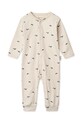 Liewood pajacyk niemowlęcy Birk Printed Pyjamas Jumpsuit Produkt niemowlęcy beżowy LW20360.9BYA