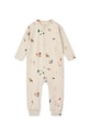 Kombinezon za bebe Liewood Birk Printed Pyjamas Jumpsuit LW20360.9BYA bež AW25