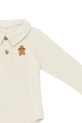 Donsje body bawełniane niemowlęce Polau Bodysuit Gingerbread beżowy 3042501