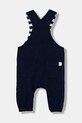 United Colors of Benetton salopetă din bumbac pentru bebeluși 3IDMAT014.W.seasonal bleumarin AW25